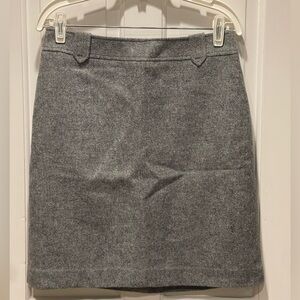 Talbots Wool Lined Skirt Size 6 NWT Stylish Herringbone Pattern Gray